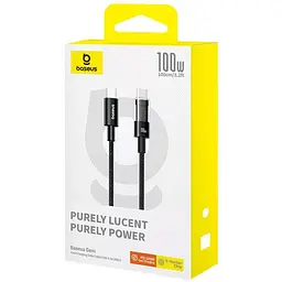 Дата кабель Baseus Gem Fast Charging Type-C to Type-C 100W (1m) (P10373000111) Cluster Black - мініатюра 6