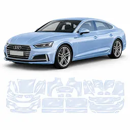 Антигравійна захисна бронеплівка за лекалами для Audi A5 F5 2016-2019 - повний кузов