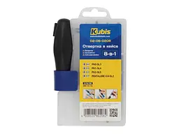 Викрутка KUBIS 8 в 1 в кейсі PH2-SL5мм, PH1-SL4мм, Pentalobe 0.8-2мм, CrV6150, HRC 51-54