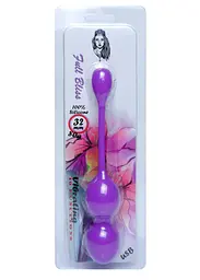 Вагінальні віброкульки Vibrating Kegel Balls Purple, 32 мм, 80 г - мініатюра 4