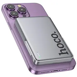 Портативне зарядне - магнітний павер банк Hoco Q36A Sunlight 10000 mAh magnetic + holder PD 20W - мініатюра 7