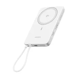Батарея універсальна Ugreen 10000mAh 30W 1xUSB-C + 15W Magnetic Wireless + cable USB-C white (75983B) - мініатюра 5