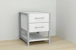 Тумба універсальна Ferrum-decor Вів'єн 2/1 50x41x40 сірий ДСП Білий 16мм (FRD-104181) - мініатюра 3