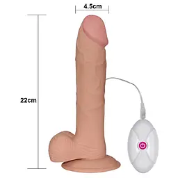 Реалістичний вібратор Lovetoy The Ultra Soft Dude 22 см тілесний - мініатюра 4