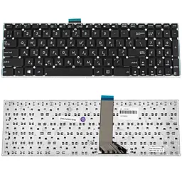 Клавіатура для ноутбука ASUS (X502 X551 X553 X555 S500 TP550) ukr чорний без фрейму с креплениями