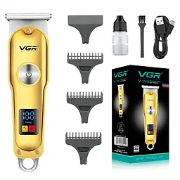 Машинка для стрижки VGR V-056 3 насадки від USB (44683-V-056_601) - мініатюра 2