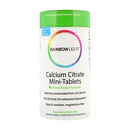 Вітамін Rainbow Light Цитрат Кальцію, Calcium Citrate Mini-Tablets, 120 міні табле (RLT-20211)