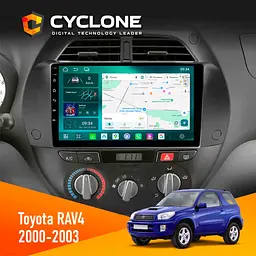 Штатна магнітола Toyota RAV4 2000-2003 Cyclone C9-013 4x64 DSP 4G Cyclone (НФ-00009092)