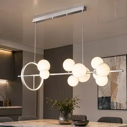Підвісна люстра Levistella 918LP267-10 SL+WH срібло, 10 ламп G9 з LED-підсвіткою - мініатюра 2