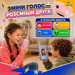 Відео Рації Дитячі з Відео 2 шт Walkie Talkie відеорація із камерою, фото, чатом та зміною голосу іграшкові рації для дітей 2 шт з USB - мініатюра 4