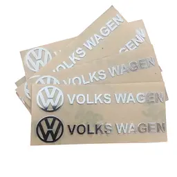 Наліпка з логотипом Volkswagen метал, на клейкій стрічці 1шт (універсальна) - мініатюра 4