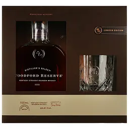 Віскі Woodford Reserve + склянка, 43,2%, 0,7 л (778637)