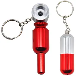 Трубка курильна металева HL-195 Silver Red (17849)