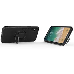 Чохол бампер Primolux Ring Armor для Apple iPhone X / iPhone Xs Black - мініатюра 2