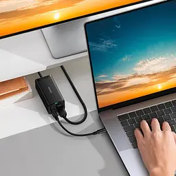 Адаптер мережевий зарядний пристрій Baseus GaN5 Pro 3 порти 140W CCGP110201 - мініатюра 8
