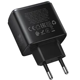 Мережевний зарядний пристрій Hoco C159A Upgrade PD65W 1USB-C Black - мініатюра 6