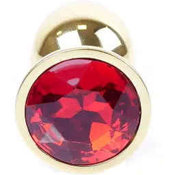 Анальна пробка Boss Of Toys Boss Series - Jewellery Gold Plug Red S, BS6400019, Золотий / Червоний - мініатюра 2