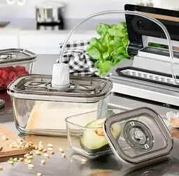 Набір скляних контейнерів для вакуумного пакувальника Caso VacuBoxx Eco-Set 1177С - мініатюра 9