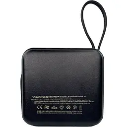 Павербанк Remax RPP-602 / 10000 мАг / до 22.5 Вт / USB-A, USB-C, Lightning / PD + QC / З кабелем / Чорний - мініатюра 2