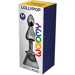 Металева анальна пробка Wooomy Lollypop Double Ball Metal Plug M діаметр 3.1 см довжина 9.4 см - мініатюра 3