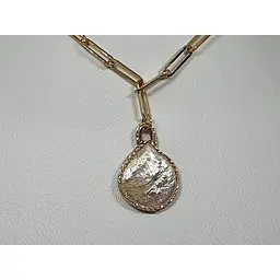 Золоте кольє Favoritum з перлами. 811576 45 - мініатюра 2