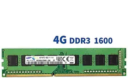 Оперативна пам'ять Samsung DDR3 4GB 1600MHz PC3-12800 1Rx8, non-ECC Unbuffered Б/В - мініатюра 2