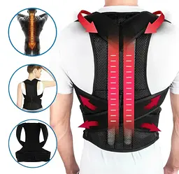 Корсет для корекції постави Back Pain Help Support Belt ортопедичний корсет для спини (Розмер S) (ST) - мініатюра 4