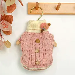 В'язаний светр Derby Classic Dog Winter Sweater Pink для собак, котів і цуценят, S Рожевий