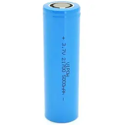 Акумулятор 21700 5000mAh, 3.7V, Blue, FlatTop Vipow (ICR21700-5000mAhFT / 31080)