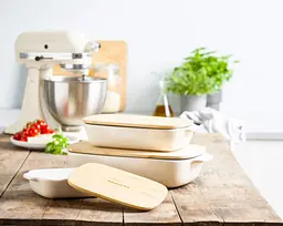 Форма для запікання з кришкою KitchenAid СС006105-001 6,5 х15, 5х26 см 0.9 л кремова - мініатюра 7