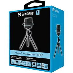 Веб-камера Sandberg Motion Tracking Webcam 1080P + штатив трипод (Tripod) - мініатюра 4