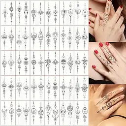 Набір дитячих тимчасових тату Чорні міні №2 black-tattoo-mini-set-2-3, 30 штук по 9,5*5,5 см