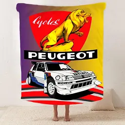 Плед плюшевий на подарунок 3D Peugeot 160х200 см - мініатюра 2