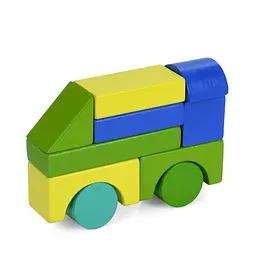 Дитяча дерев'яна іграшка Городок №1 Limo Toy MD 0938-1, 24 блоки - мініатюра 5