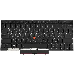 Клавіатура для ноутбука LENOVO (ThinkPad: X1 Nano Gen 2) rus чорний подсветка клавиш без фрейма