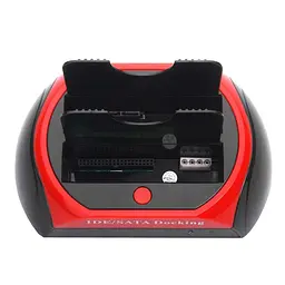 Док станція для HDD - зовнішня кишеня для жорстких дисків 2,5 - 3,5 дюйма Kkmoon C55, червоний (100343) - мініатюра 2
