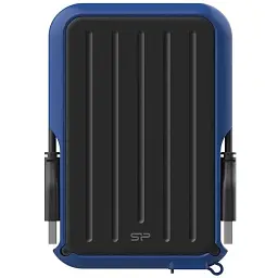 Зовнішній жорсткий диск Silicon Power портативний 2 TB USB 3.2 ARMOR A66 чорно-синій