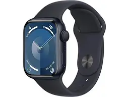 Смарт-годинник Apple Watch Series 9 GPS 41mm Silver Aluminum Case w. Midnight Sport Band - S/M (MR9M3+MT2R3)