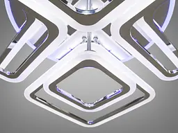 Люстра стельова LED Diasha A8160/8HR, 235W, 3200K-6500K, хром, хай-тек стиль - мініатюра 8