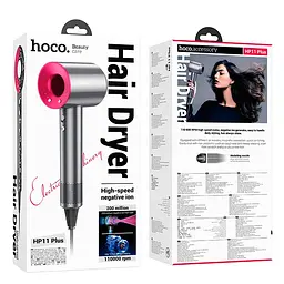 Фен Hoco HP11 Plus 1600W High-speed negative ion hair dryer Rose Червоний - мініатюра 3