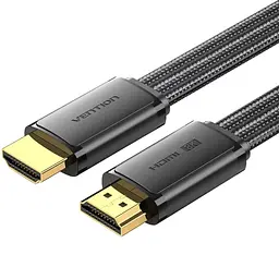 Кабель HDMI M-M, 2.0 м, V2.1, 8K 60Гц, плоский з обплетенням, Vention