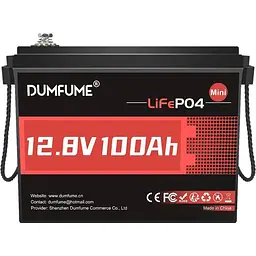 Акумулятор Dumfume LiFePO4 12V (12.8V/100Ah/1280Wh) (Dum-12,8V/100Ah-MINI MAX) [164636] - мініатюра 3