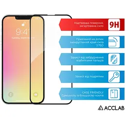 Скло захисне ACCLAB Full Glue ESD Apple Iphone 13/13 Pro Black (1283126542527) - мініатюра 3