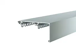 Карниз з декоративною фасадною планкою Decolux Arlinia алюмінієвий стельовий дворядний Сталевий Сірий 500см., Багетні карнизи, Так