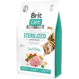 Беззерновий сухий корм для стерилізованих котів Brit Care Cat Grain-Free Sterilized Urinary Health Fresh Chicken зі свіжою куркою 2 кг
