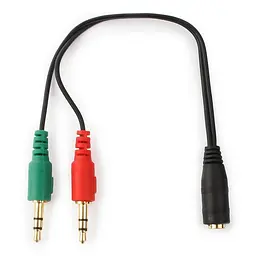 Сплиттер Jack 3.5 (мама) - 2xJack 3.5 (папа) микрофон/наушники Cablexpert CCA-418