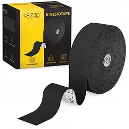 Стрічка кінезіологічна (кінезіо тейп) 4FIZJO 5 см x 31 м Black (P-5905973405522) - мініатюра 1
