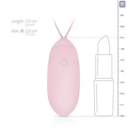 Віброяйце EasyToys Luv Egg 16 см світло-рожевий - мініатюра 3