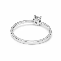Кільце з білого золота з діамантом К-0738 14.5 - мініатюра 5