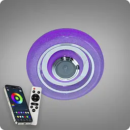 Люстра світлодіодна 517 Dlight RGB з пультом і колонкою 45Вт Білий (02147) - мініатюра 5